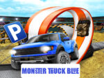 Monster-Truck-Vaga de estacionamento para automóveis Livre 3-d Azul